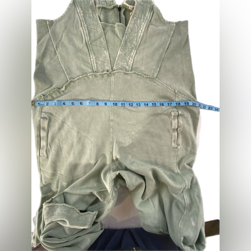 Easel Mineral Washed Terry Knit Jumpsuit in stone wash - Picture 11 of 16